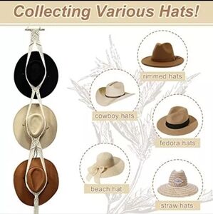 Macrame 3 Hat Holder